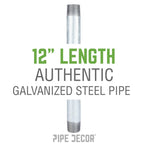 1 in. x 12 in. Galvanized Steel Nipple