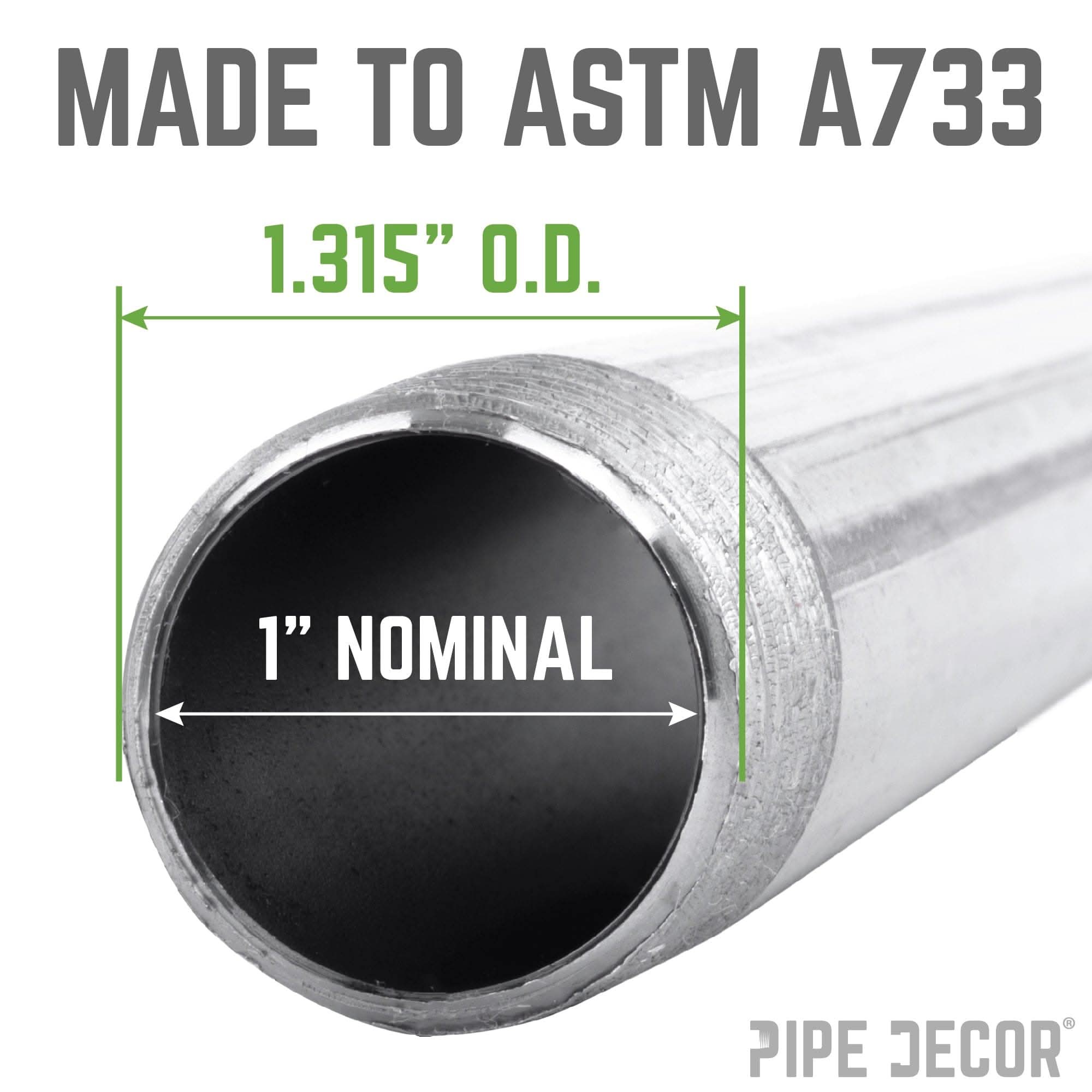 1 in. x 12 in. Galvanized Steel Nipple