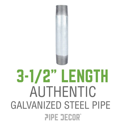 1 in. x 3 1/2 in. Galvanized Steel Nipple