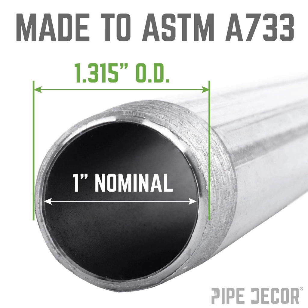 1 in. x 8 in. Galvanized Steel Nipple