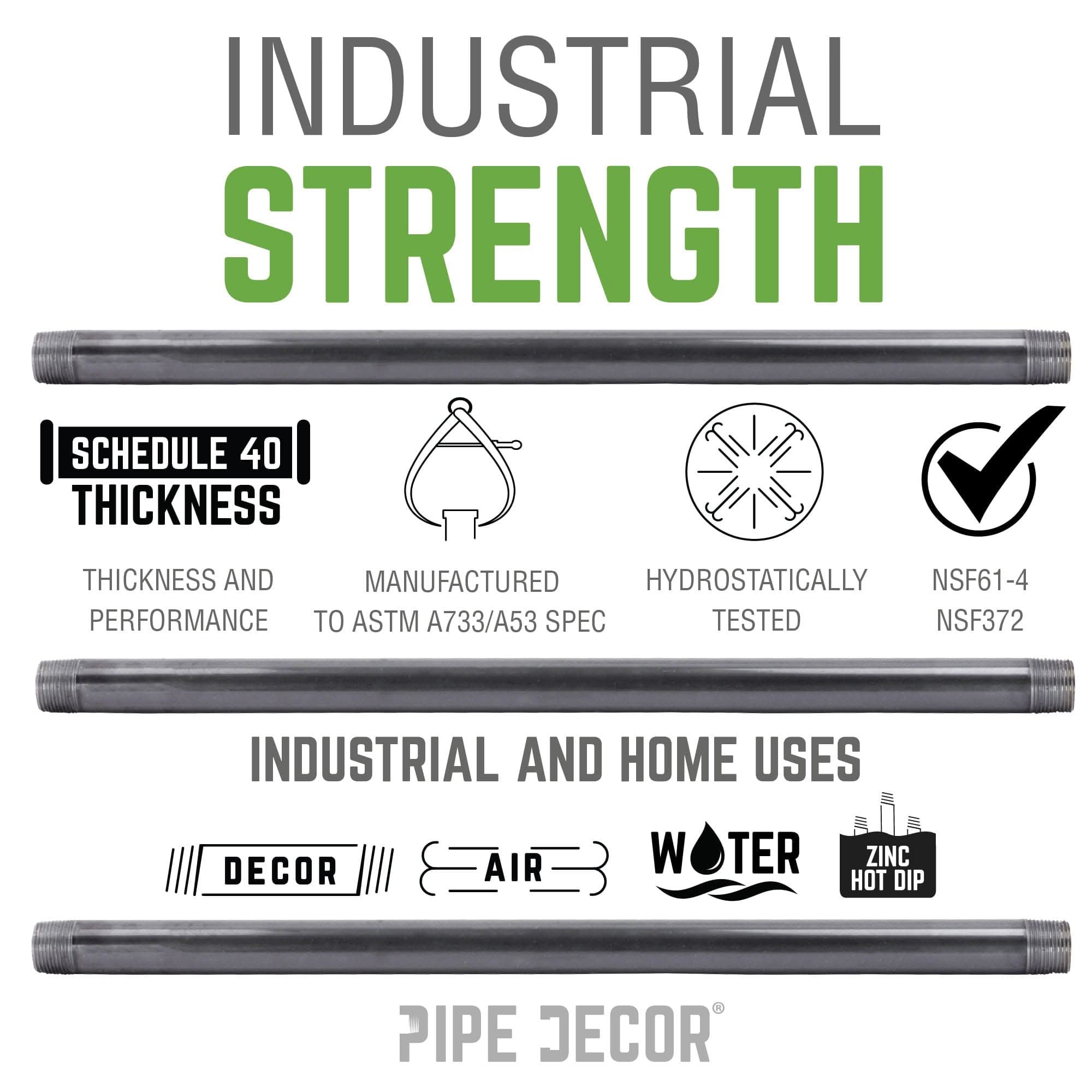 1 in. x Close Galvanized Steel Nipple