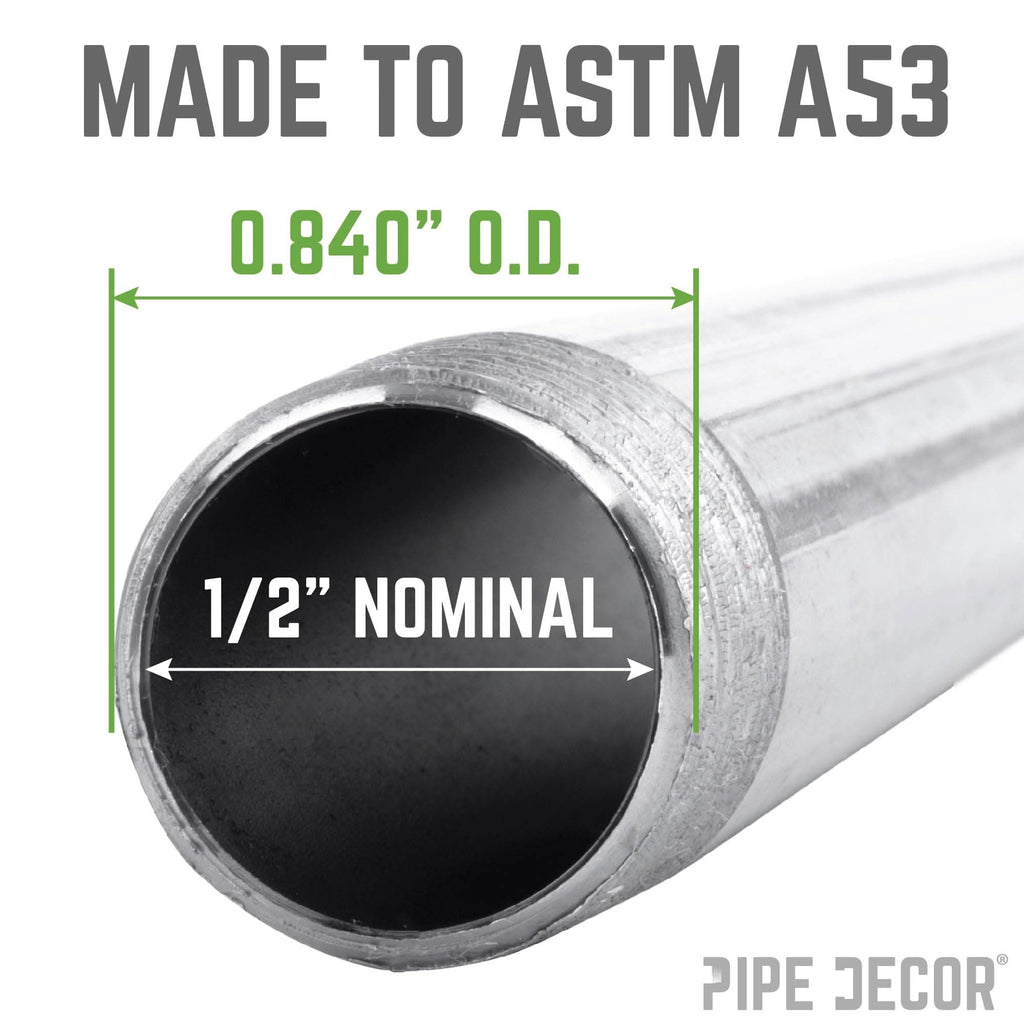 1/2 in. x 18 in. Galvanized Steel Pipe