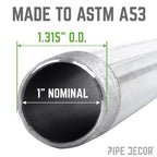 1 in. x 60 in. Galvanized Steel Pipe