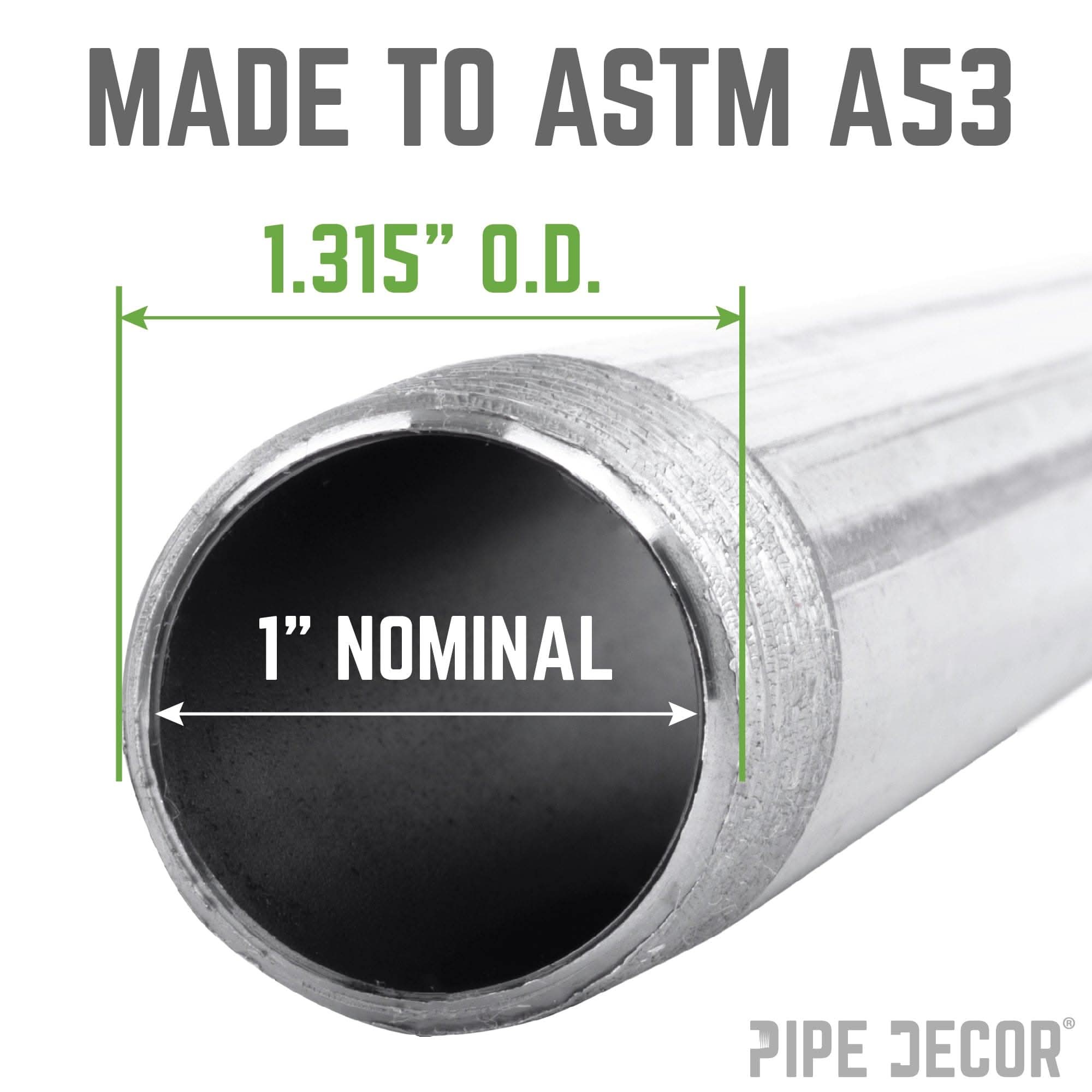 1 in. x 60 in. Galvanized Steel Pipe