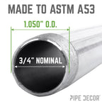 3/4 in. x 36 in. Galvanized Steel Pipe