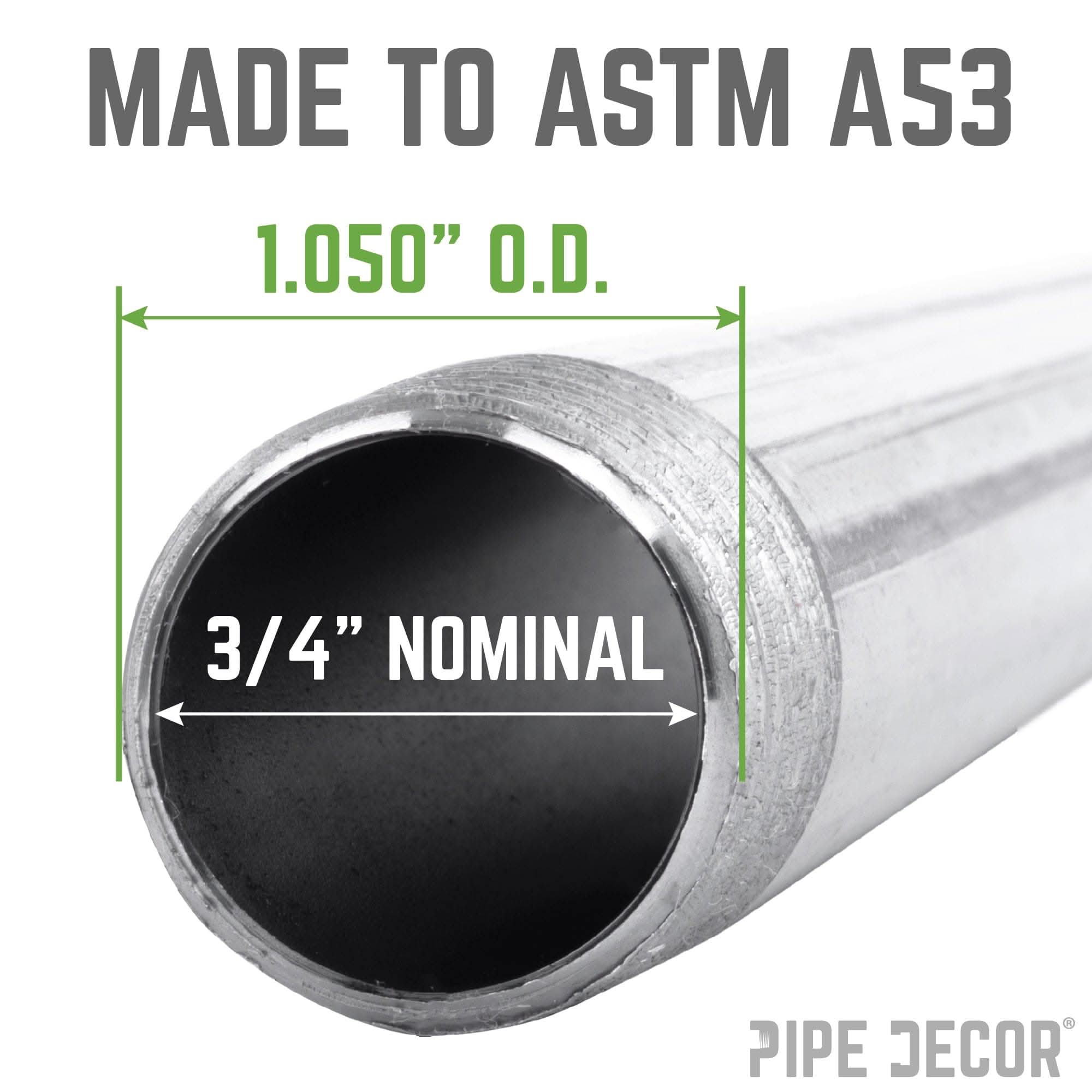 3/4 in. x 36 in. Galvanized Steel Pipe