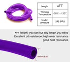 10mm 3/8 Purple Vacuum Silicone Hose Racing Line Pipe Tube 4 Feet Per Order