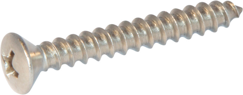 8 x 1 1/4 Phillips Oval Sheet Metal Screw 18-8 (A2) Stainless Steel