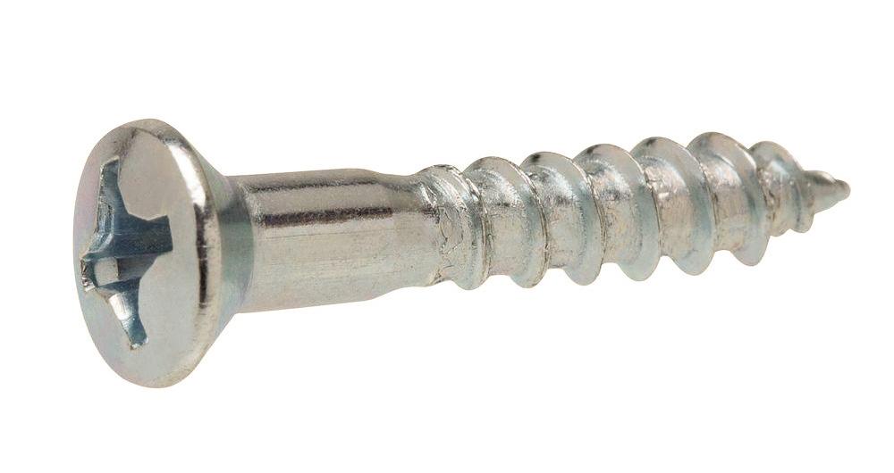 8 x 7/8 Phillips Oval Head Wood Screw Zinc Plated