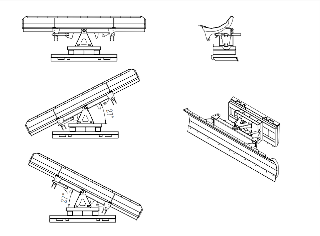Greatbear 86" Hydraulic Snow Plow