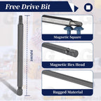 #8 Pocket Hole Screws Exterior Pocket Screw Coarse Thread Square Drive Washer Head Blue Coated With 100MM Drive Bit