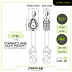 Frontline K100-RPW061S Combat Compliance Kit - Harness, 6' SRL and Drawstring Bag