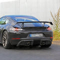 GT4 Style Carbon Fiber Rear Bumper Lip for Porsche Cayman 718 16-19
