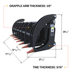 Greatbear 78" Heavy Root Grapple Rake