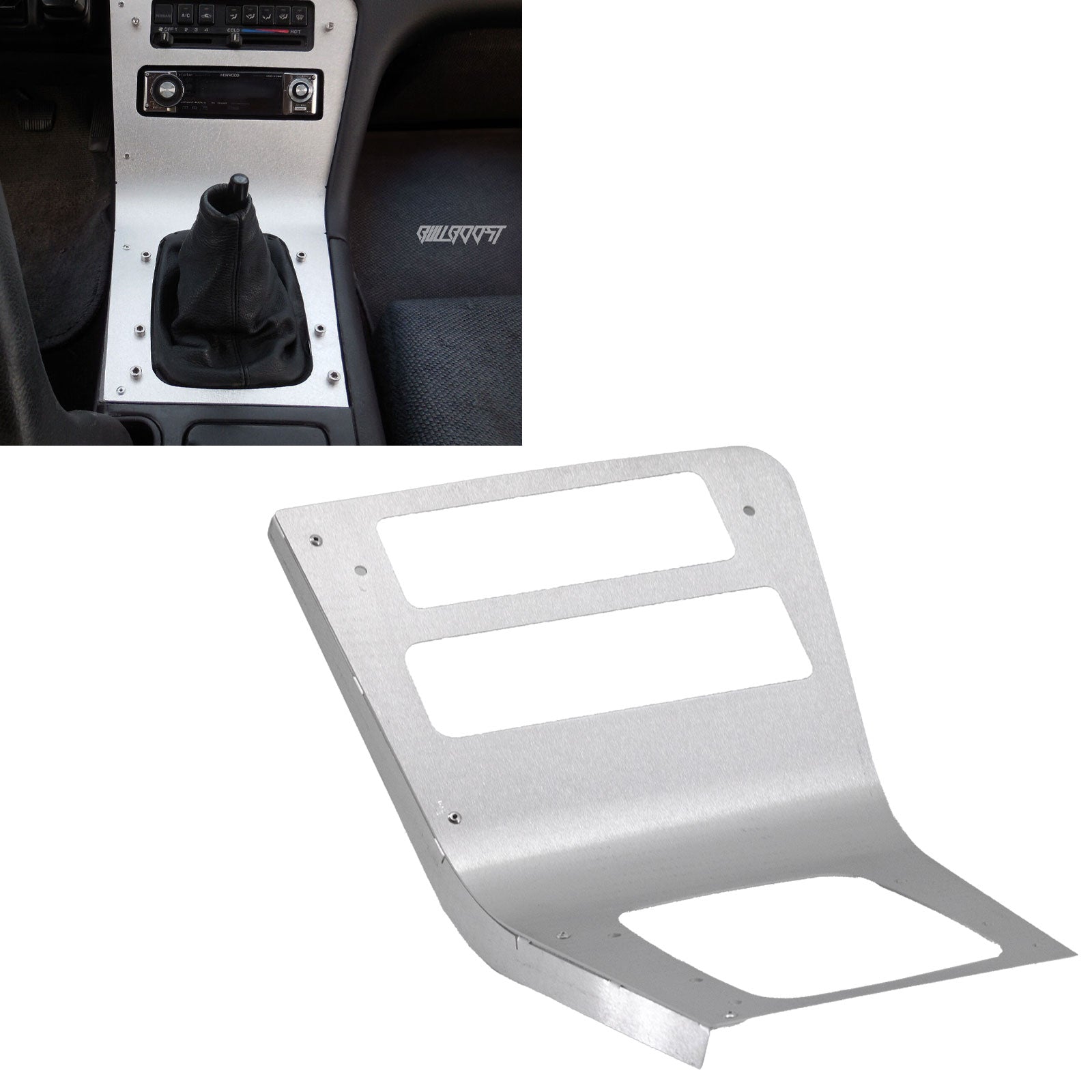 Aluminum Radio/Shift Surround Bezel Console For S13 240SX LHD 89-94