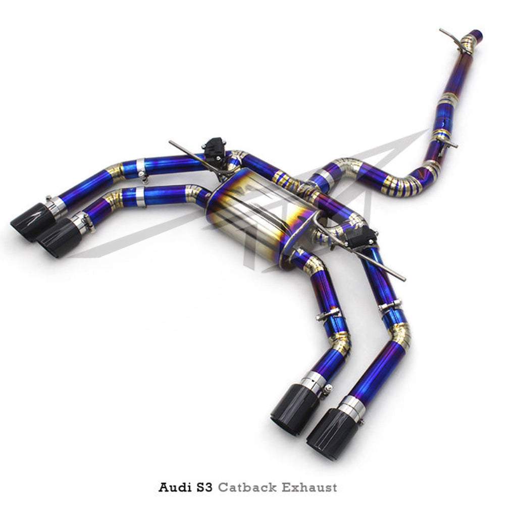 Titanium Valved Catback Exhaust System for Audi S3 2.0T