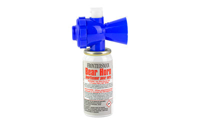 Sabre Alarm |  Frontiersman Bear Horn w/ On/Off Locking Top to Prevent Accidental Deployment |  Blue