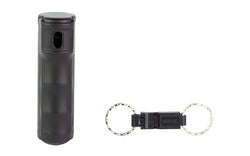 Sabre Pepper Gel with Quick Release Whistle Keychain |  .54 Ounces |  Black |  Matte Finish