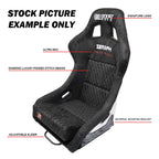 Purple Bull Boost Adjustable Racing Lowered Ultra Max Bucket Seat with Slider Rails