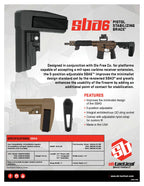 SB Tactical SBA6 - 5-Position Adjustable Brace (Authorized Dealer)