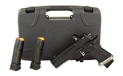 Sig Sauer P211 GTO |  Semi-automatic |  Single Action Only |  Metal Frame Pistol |  Full Size |  9MM |  4.4" Barrel |  Matte Finish |  Black |  Alloy Grips |  Fiber Optic Sight |  Includes ROMEO3PRO Optic |  Manual Safety |  (3)-Magazines |  (1)-23 Round