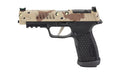 Sig Sauer P365 FUSE |  Semi-automatic |  Polymer Frame Pistol |  Compact |  9MM |  4.3" Barrel |  Custom Chocolate Chip DS Camo Cerakote Finish by Skydas |  Sig Sauer LXG Grip |  Fiber Optic Front and Low Profile Combat Rear Sights |  3 Magazines |  (2)-2