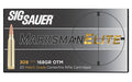 Sig Sauer Elite Match |  308 Winchester |  168 Grain Open Tip Match |  20 Round Box