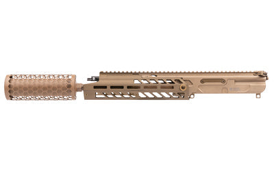 Sig Sauer MCX-SURG |  Suppressed Upper Receiver Group |  11.5" Barrel |  223 Remington/5.56 NATO |  Direct Thread 7.3" Reduced Blow-Back 5.56 Inconel Suppressor with Titanium Heat Shield |  Anodized Finish |  Flat Dark Earth |  Includes Light Weight Low-P