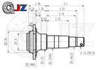 Spindle #84 - Weld-On Brake Flange - 3,500 lbs Trailer Axle