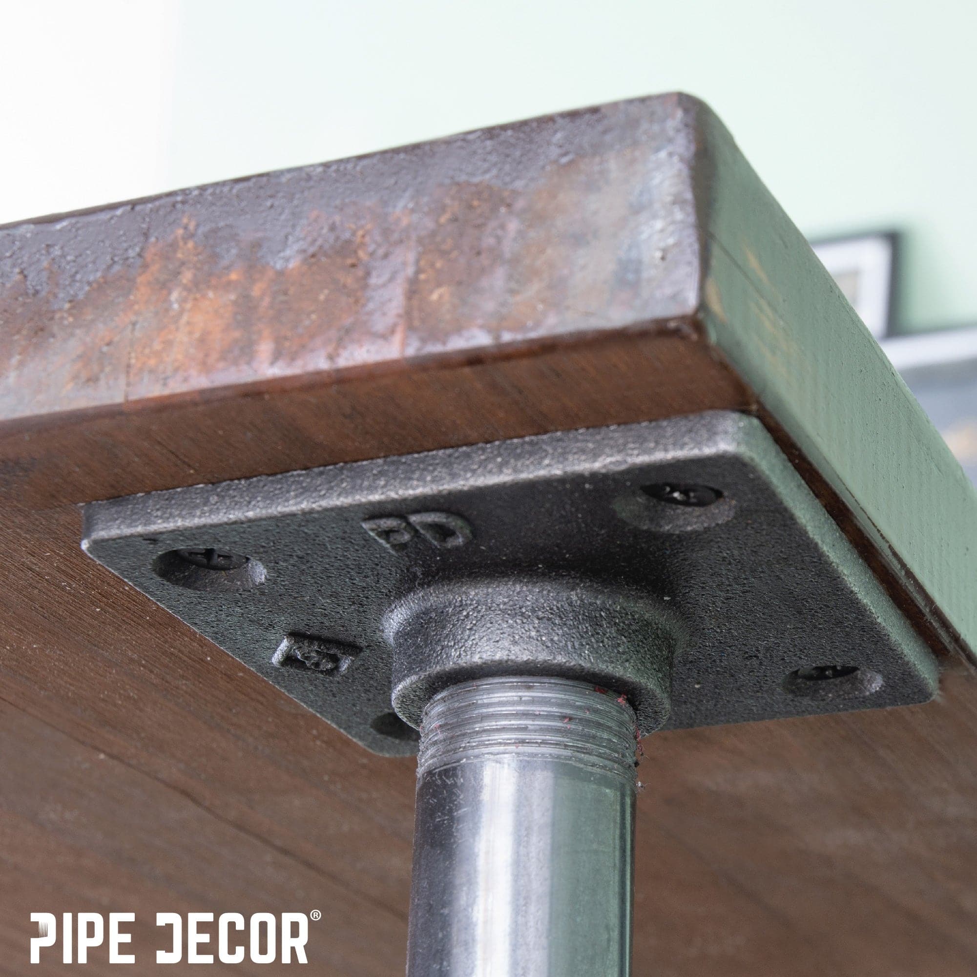 3/4 in. Black Square Floor Flange