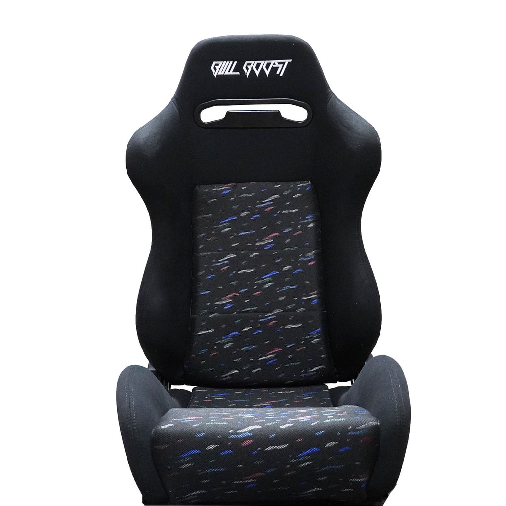 Bull Boost Adjustable Racing Lowered Ultra Max Bucket Seat w/ Seat Rails