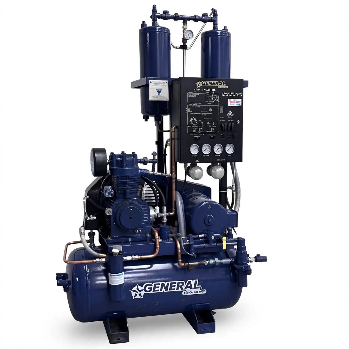 2 HP 1 Phase 500 Gallon 460V Dry Air Pac for Fire Protection