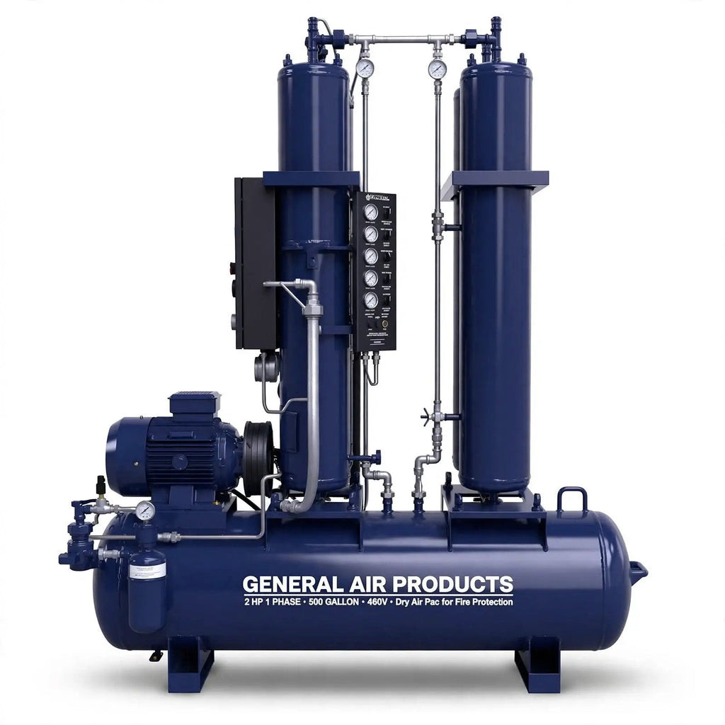 2 HP 1 Phase 500 Gallon 460V Dry Air Pac for Fire Protection