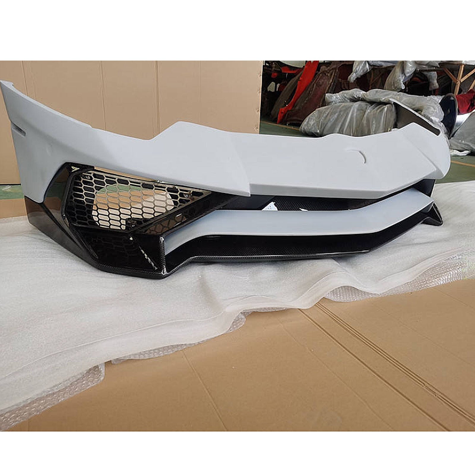 LP750 SV Style Semi Carbon Fiber Front Bumper for Lamborghini Aventador LP700 LP720 Upgrade