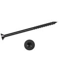 1/4 x 2 1/4 Simpson Flat Head Titen Turbo™ Concrete and Masonry Screw Anchor Zinc Plated w/ Ceramic Coat Black (T25 6-Lobe) - Box (100)