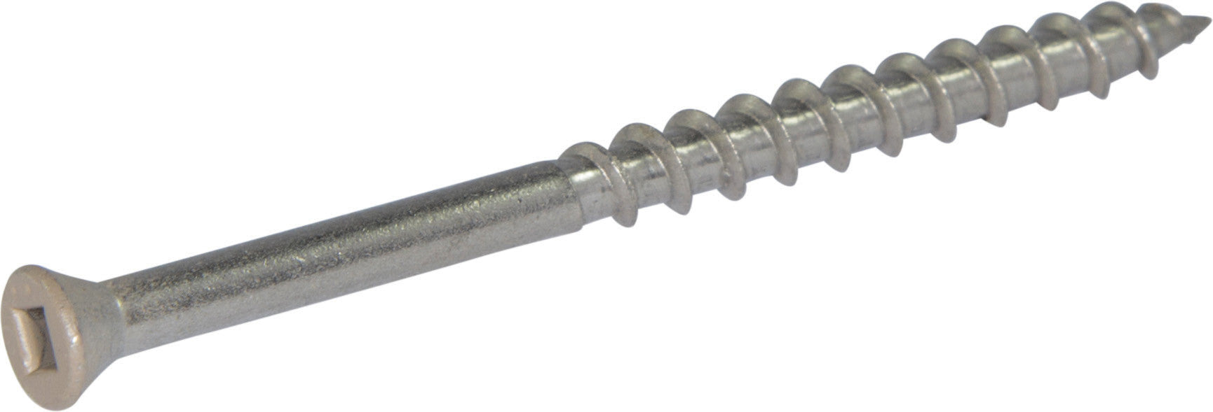 7 x 2 1/4 Simpson Trim-Head Wood Decking Screws - Square Drive 305 SS Tan - Deck Pack (350)