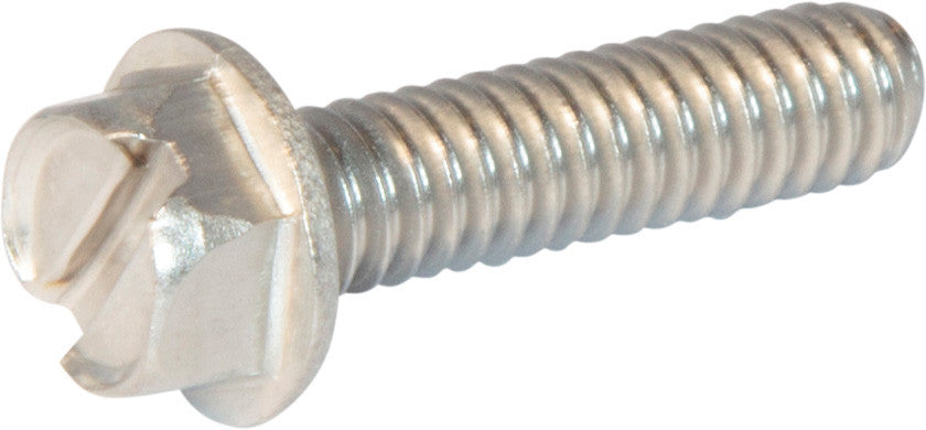 10-32 x 1 1/4 Slotted Hex Washer Head Machine Screw 18-8 Stainless Steel