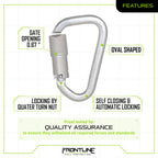 Frontline CAQ117 Aluminum Quarter Turn Locking Carabiner