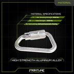 Frontline CAQ117 Aluminum Quarter Turn Locking Carabiner