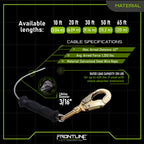 Frontline RPG30 30' Cable Single Leg SRL with Steel Snap Hook End with Carry on Handle and Tagline