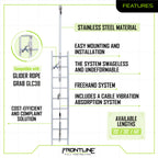 Frontline VLCS Ladder Cable Vertical Lifeline System (Stainless Steel) 30'