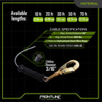 Frontline RPG Cable Single Leg SRL with Steel Snap Hook End