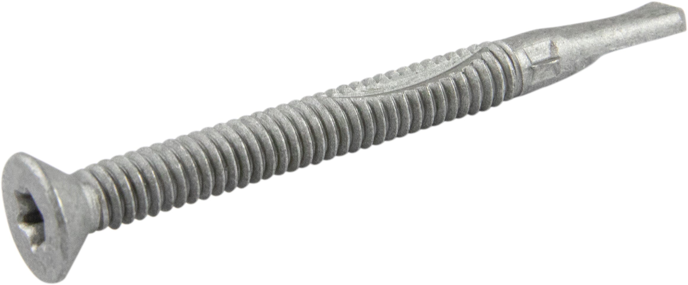 1/4-20 x 3 1/4 Star Flat Head Reamer Self Drilling Screws w/ Wings 410 Stainless Steel Strong Shield Coated - Carton (500)