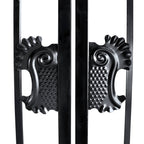 20x8 ft Steel Dual Swing Driveway Gate with Wider Goalposts
