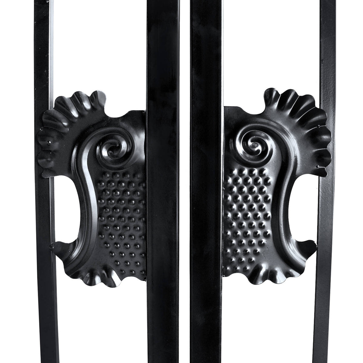20x8 ft Steel Dual Swing Driveway Gate with Wider Goalposts