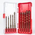 10PCS High-Strength Eccentric Twist Drill Bit,New Four-FluteSawtooth Eccentric Drill Bit,Multifunction Drill Bit Set(5/6/8/10/12)