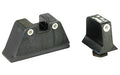 Trijicon Suppressor Sight Height -  Green Front Sight with Orange Rear Lamps -  Fits Glock 17/19/22/23/26/27/31/32/33/34/35/37/38/39 -  Black