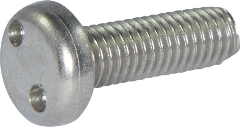 M6-1.0 x 25  Tamper Resistant Drilled Spanner Pan Head Machine Screw 18-8 Stainless Steel - Metric (#14)