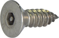8 x 1 Tamper Resistant Hex Flat Head Socket Sheet Metal Screw 18-8 Stainless Steel (5/32)