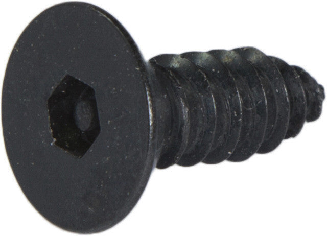 14 x 5/8 Tamper Resistant Hex Flat Head Socket Sheet Metal Screw Steel Black (5/32)